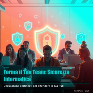 Corsi sicurezza informatica dipendenti aziende PMI: formazione cybersecurity online in ufficio