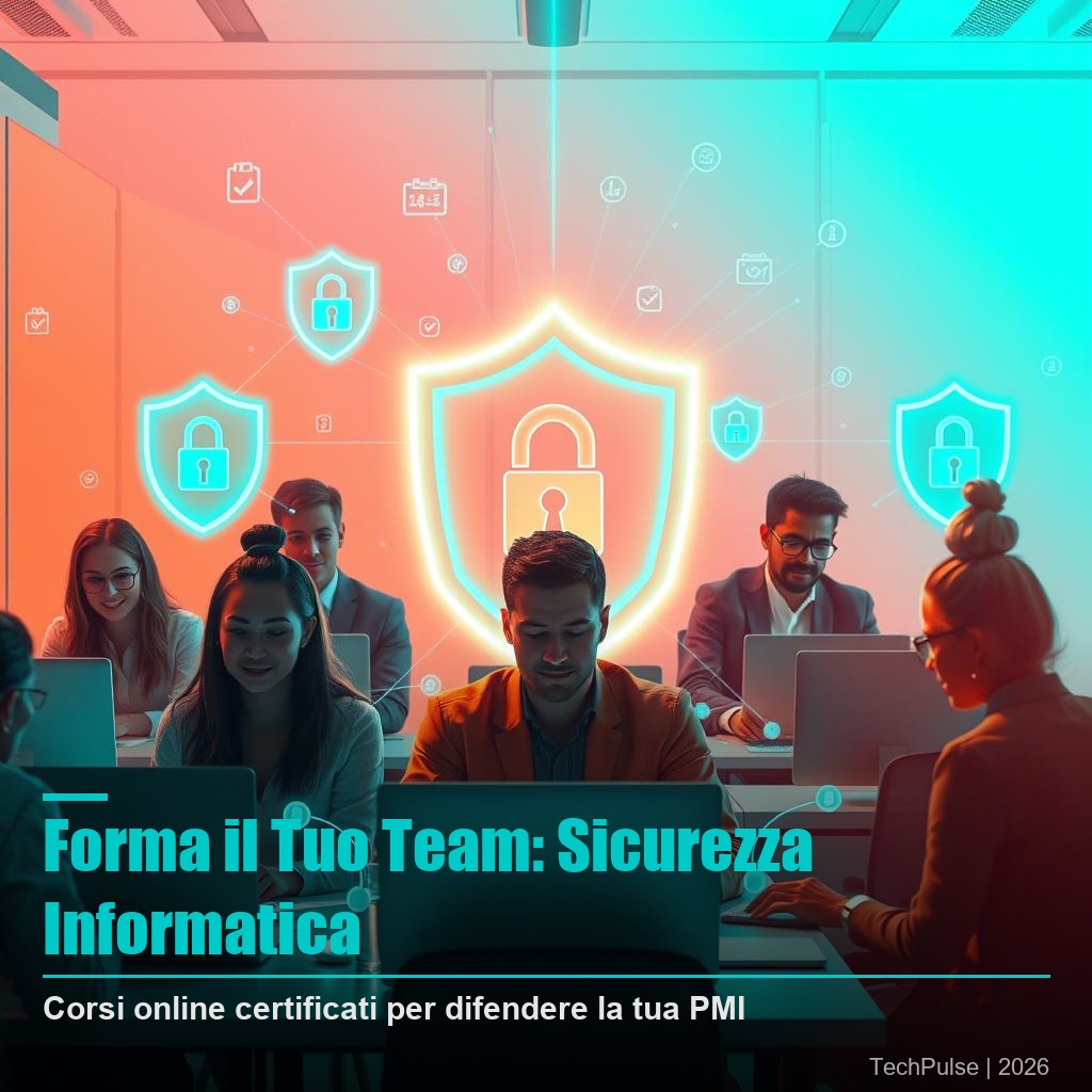 Corsi sicurezza informatica dipendenti aziende PMI: formazione cybersecurity online in ufficio