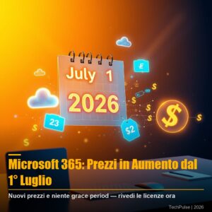 Microsoft 365 nuovi prezzi 2026: impatto su PMI italiane con aumento abbonamenti e fine grace period CSP